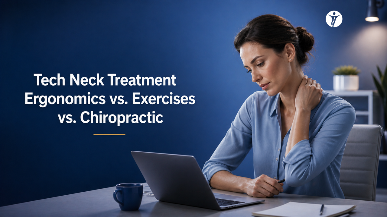 Tech Neck Treatment: Ergonomics vs. Exercises vs. Chiropractic—What Works Best?