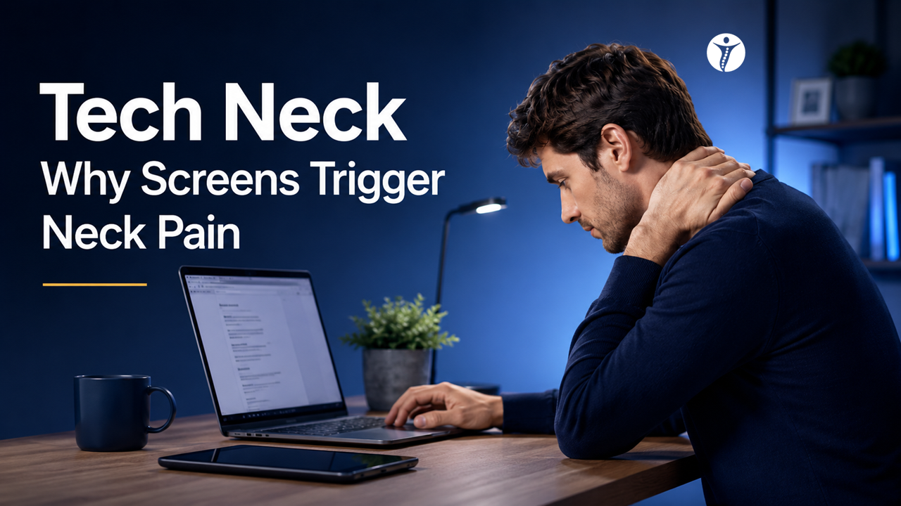 Tech Neck: Why Screens Trigger Neck Pain (and the Fixes That Actually Work)