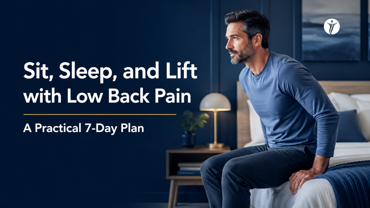 How to Sit, Sleep, and Lift with Low Back Pain (A Practical 7-Day Plan)